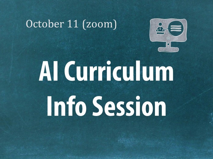 Recording from the AI curriculum info session