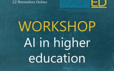 Launch of WASP ED training modules for teachers in higher education using AI – 22 Nov 2024